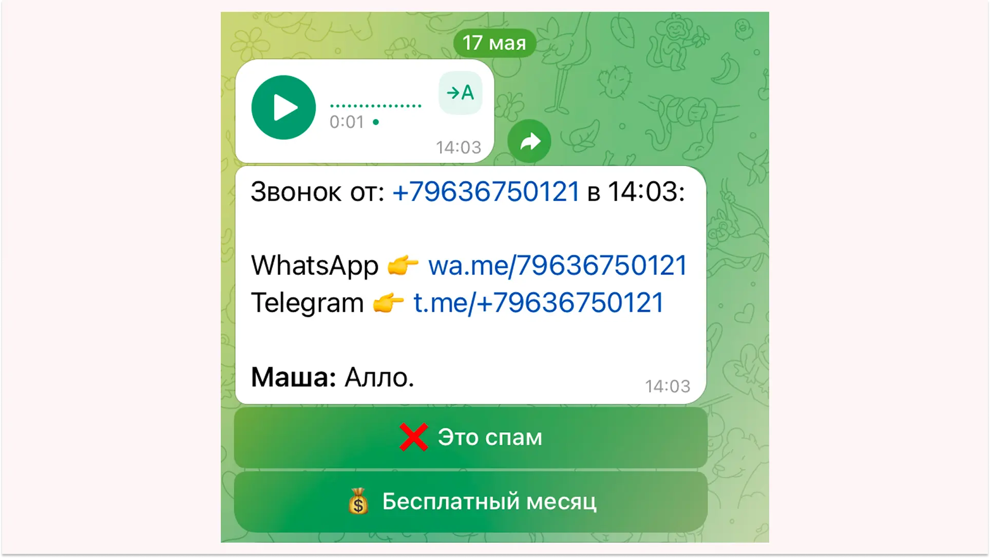 Маша ответила на немой звонок. Из-за переадресации номер будет считаться неактивным, и мошенники не перезвонят Маша ответила на немой звонок. Из-за переадресации номер будет считаться неактивным, и мошенники не перезвонят