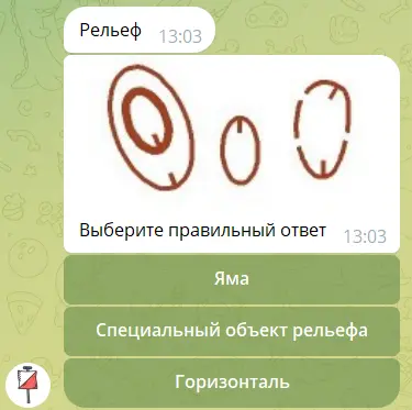 Тестирование на знание условных знаков.