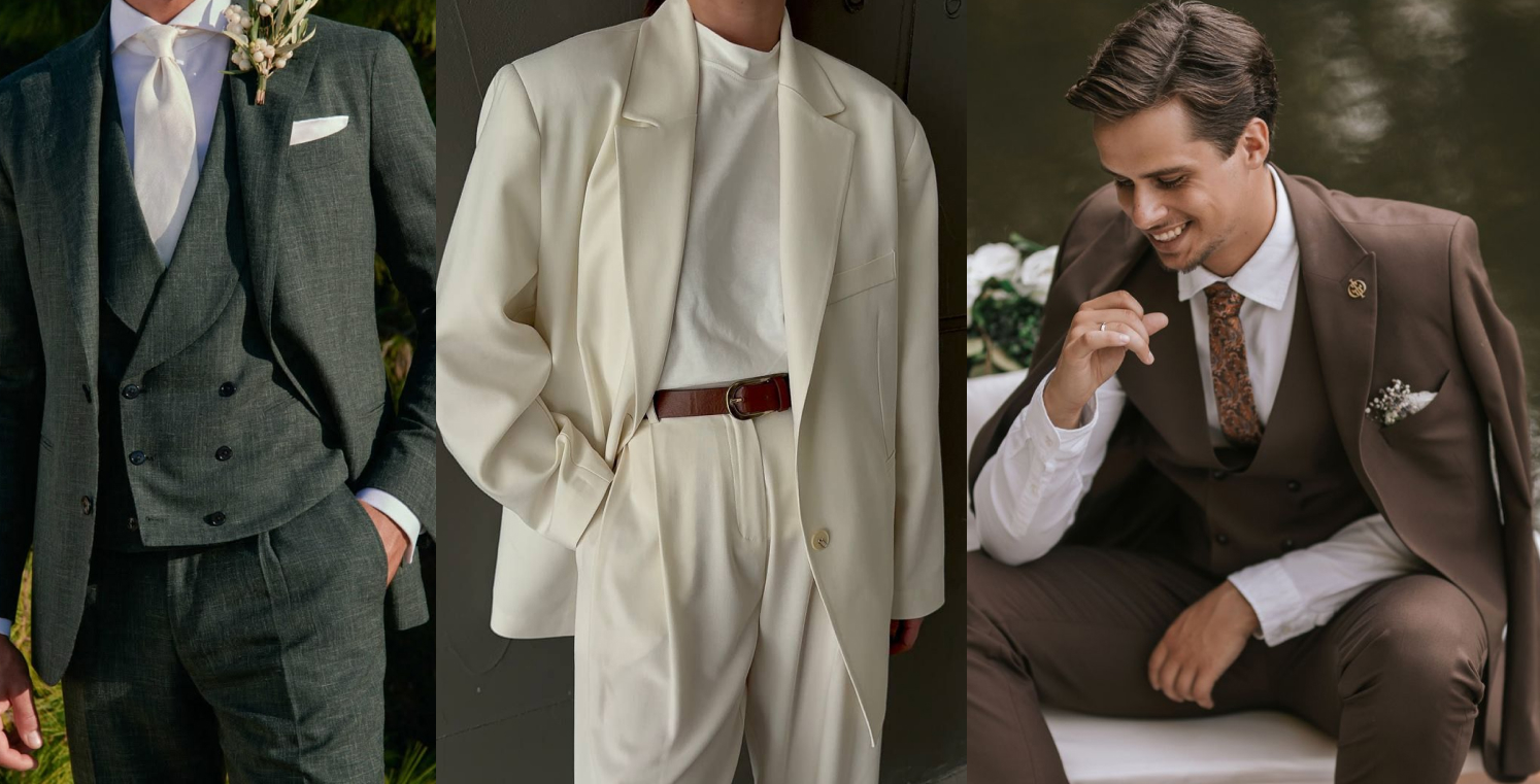Образы с мужскими свадебными костюмами