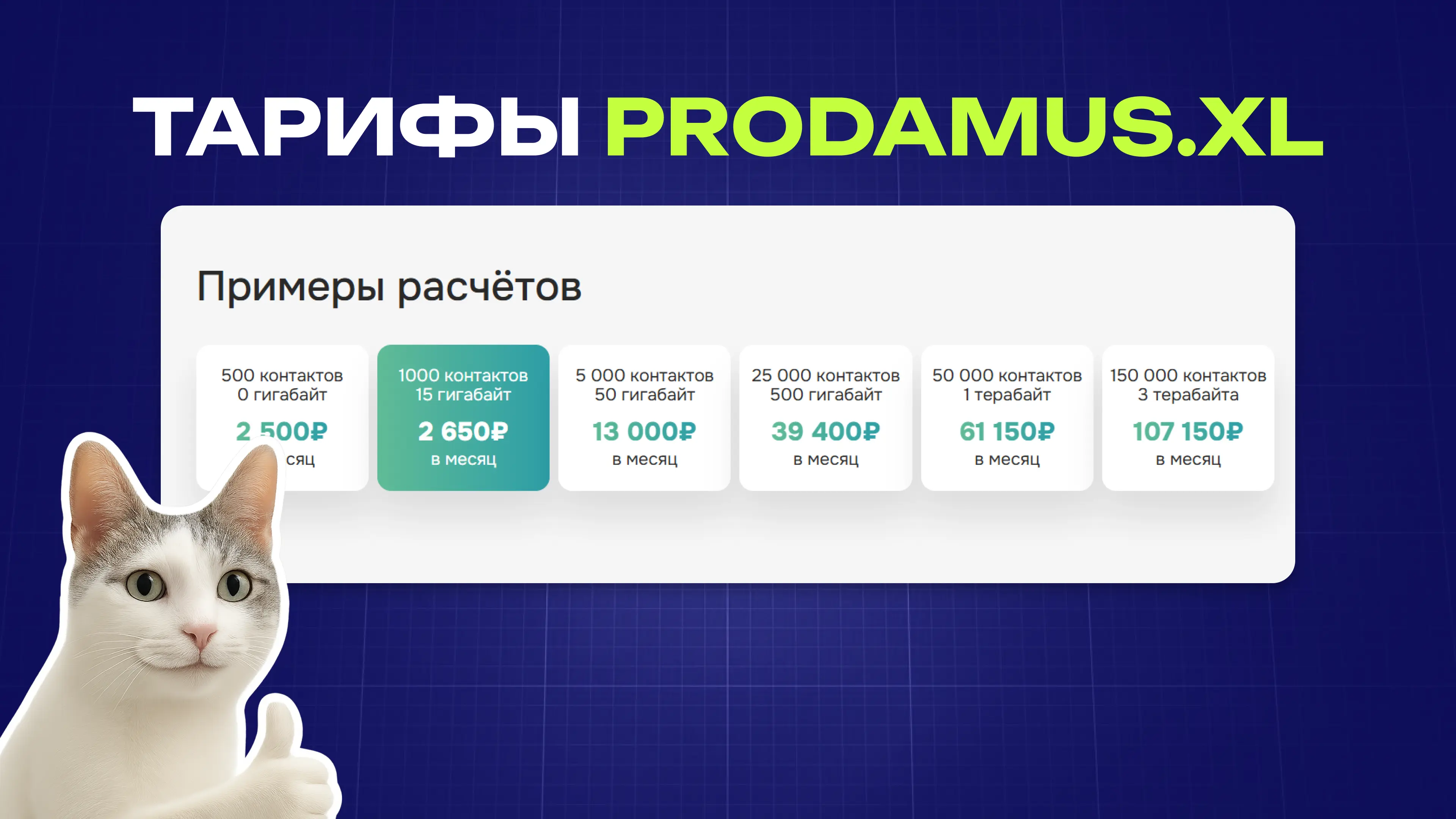 Тарифы Prodamus.XL Тарифы Prodamus.XL