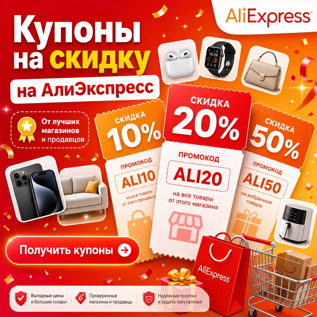 Комбинируй с промокодами и кэшбэком — экономь до 50% на покупках в топ-магазинах!