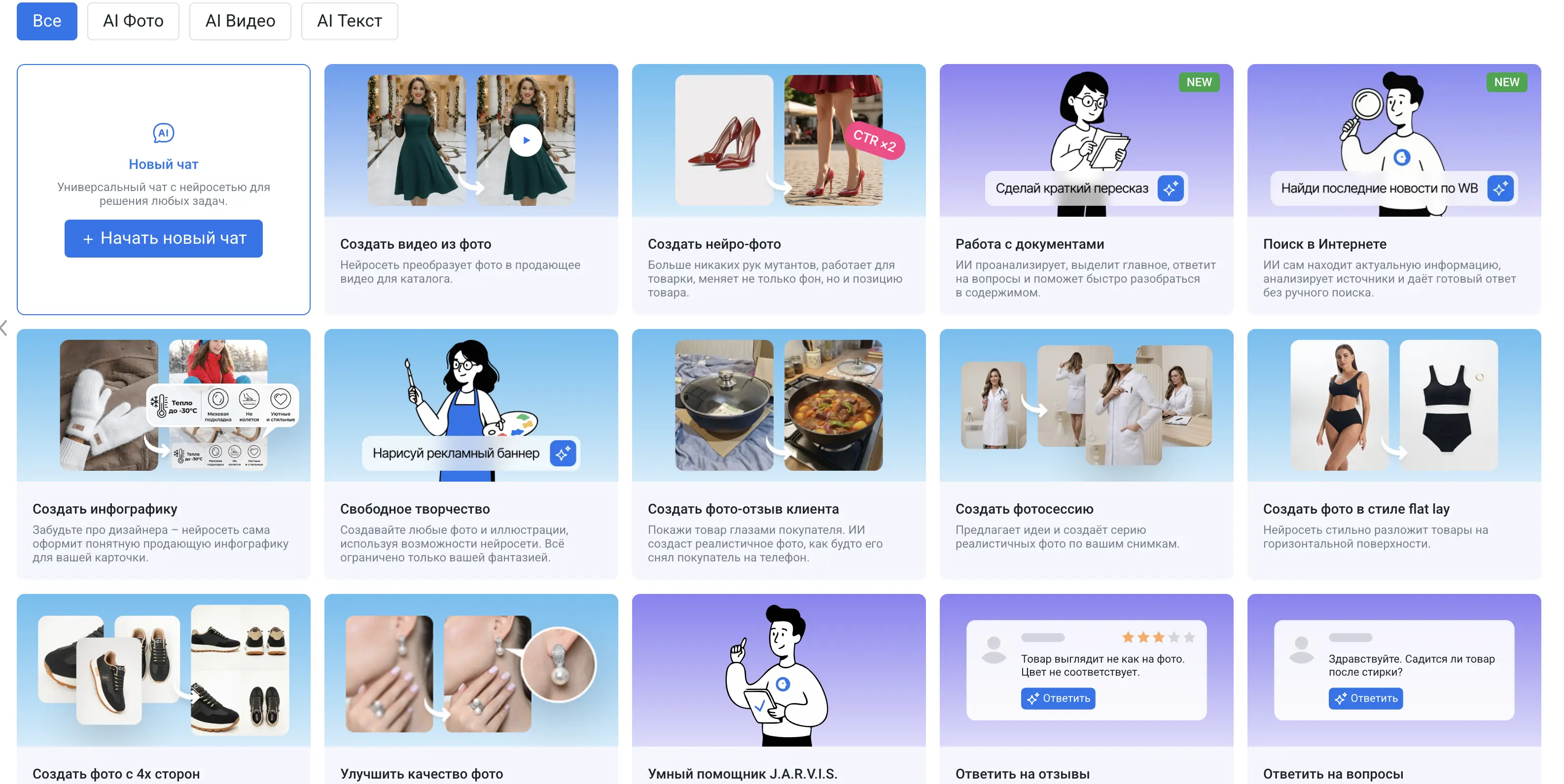 создать ИИ фото для маркетплейсов