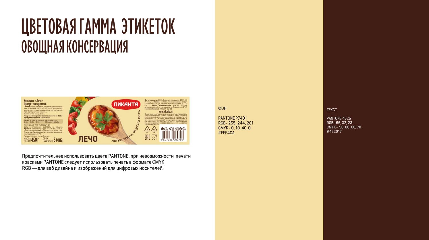 Ребрендинг овощной консервации «Пиканта» (ООО «Вкусный продукт») — Кейс брендингового агентства ZAMEDIA