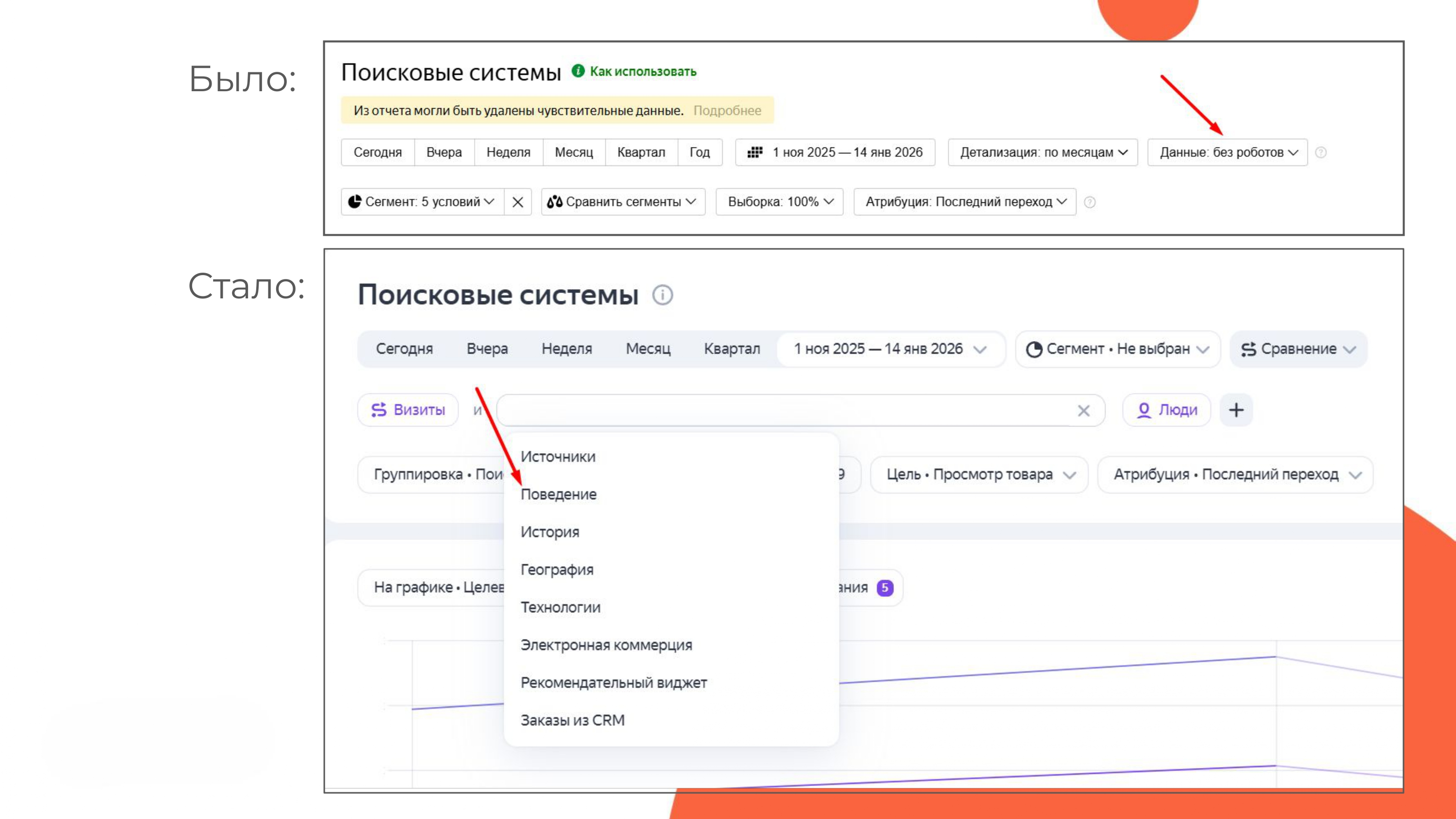 где найти фильтр роботность в Яндекс Метрике