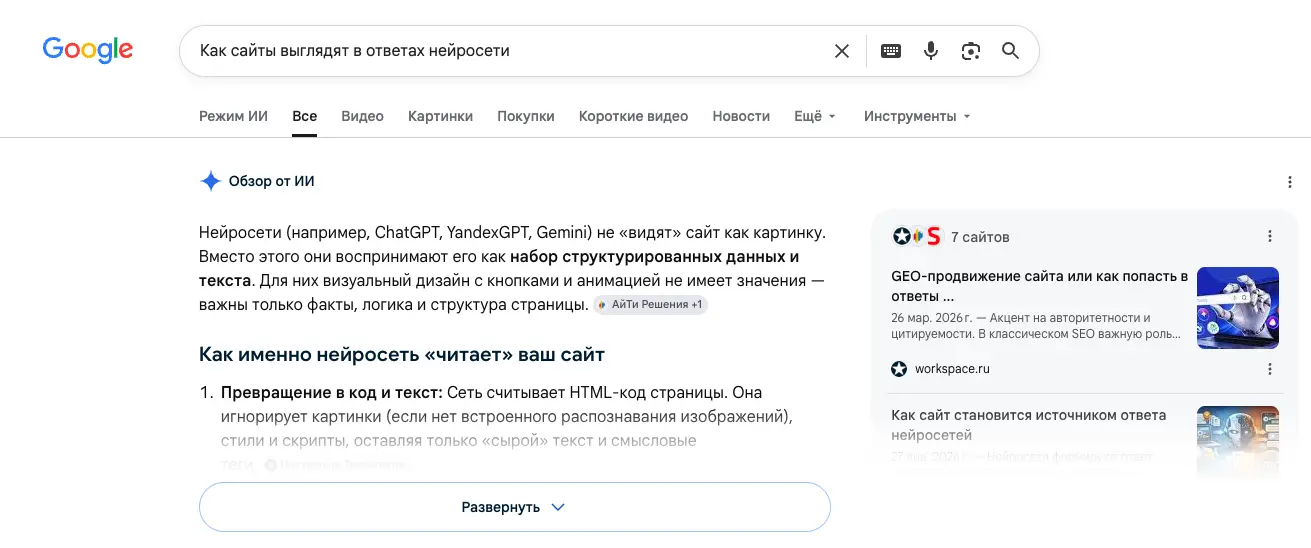 Что такое AI Overviews