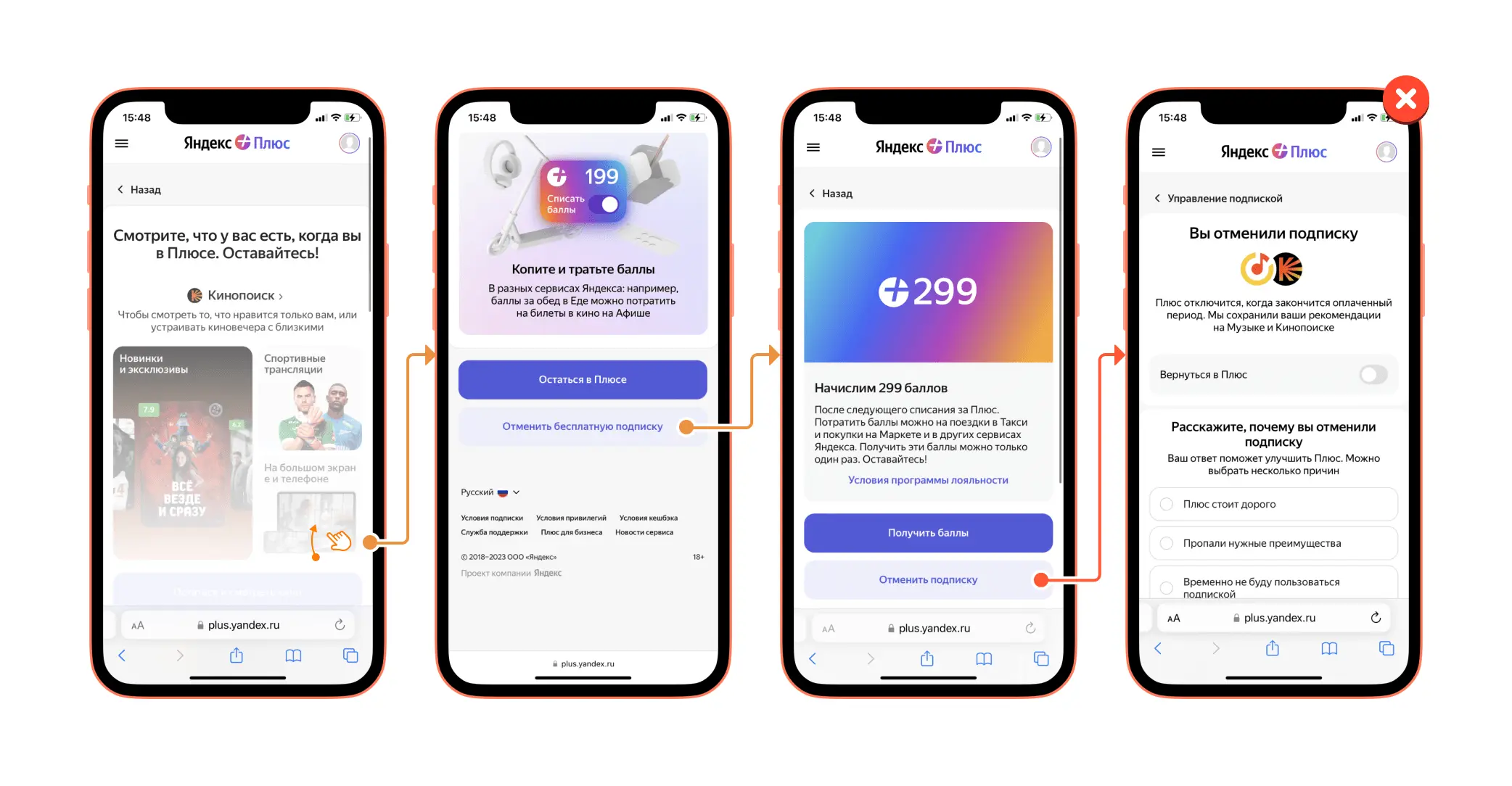 Отключение подписки Яндекс Плюс