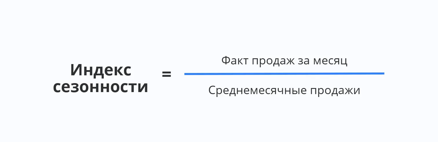 Индекс сезонности как рассчитать