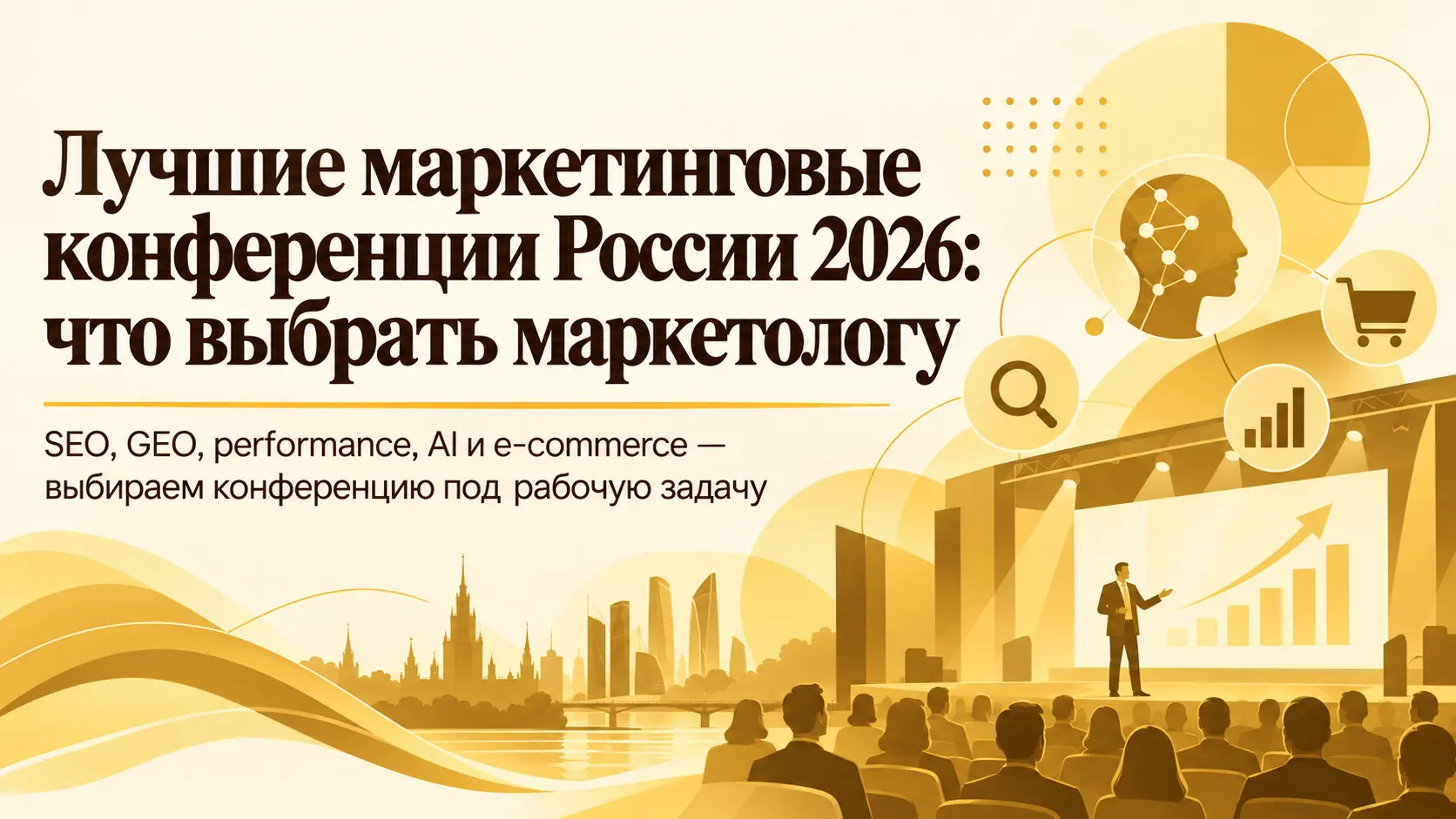 Обложка статьи о лучших маркетинговых конференциях России 2026 года