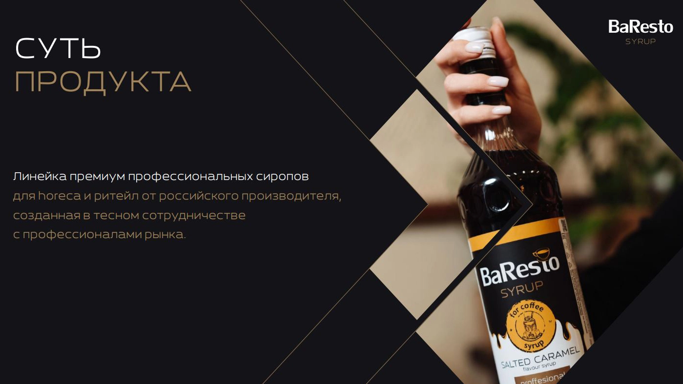 Ребрендинг производителя сиропов BaResto (ООО «Вкусный продукт») — Кейс брендингового агентства ZAMEDIA