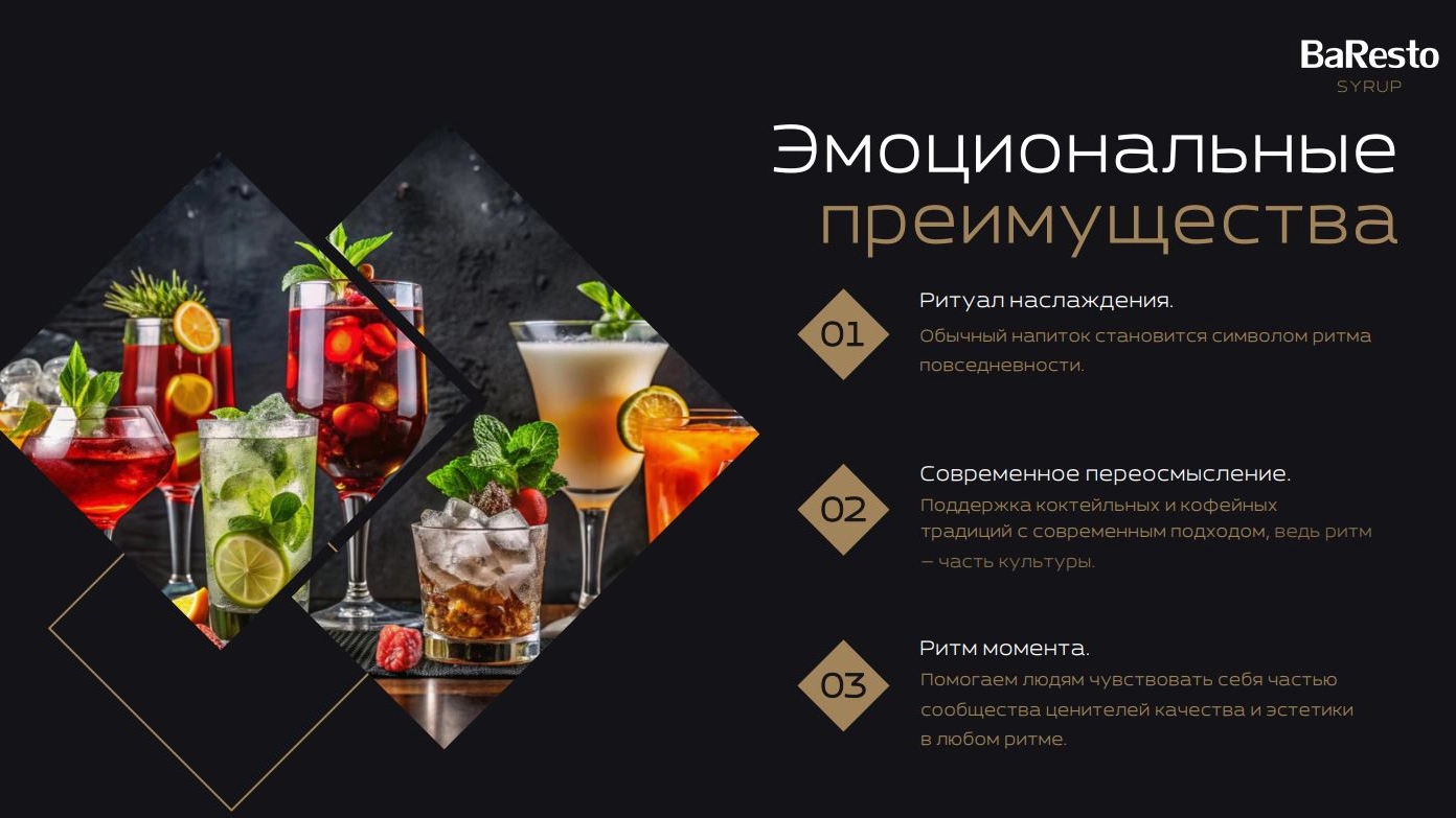 Ребрендинг производителя сиропов BaResto (ООО «Вкусный продукт») — Кейс брендингового агентства ZAMEDIA